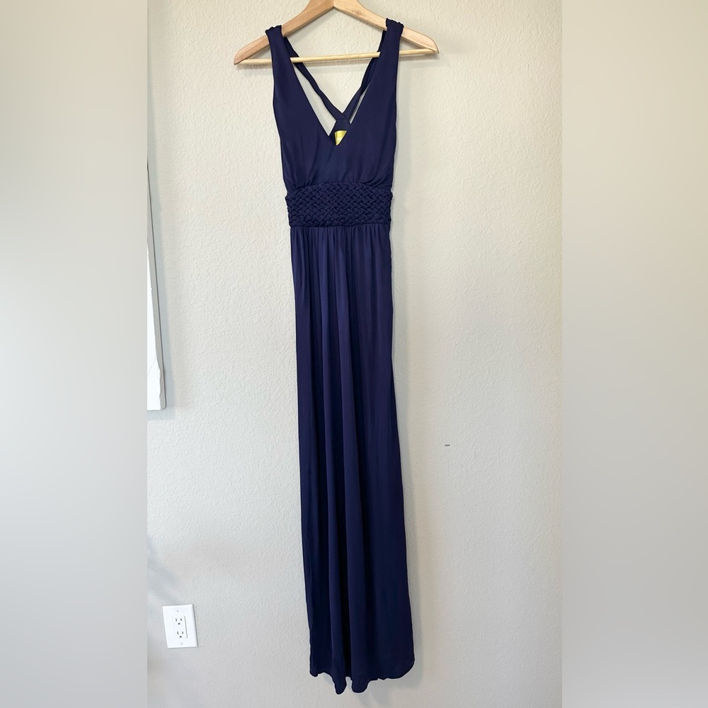 Anthropologie Maeve Navy Yuma Maxi Dress - Picture 3 of 12